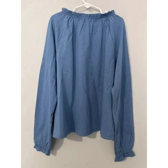 Crewcuts Girls' Ruffle‎ Long-Sleeve T-shirt Amalfi Blue Size L - Picture 4 of 9